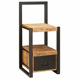Kledinghouder met lade Bruin 40 x 40 x 90 cm Massief Mango Hout 3
