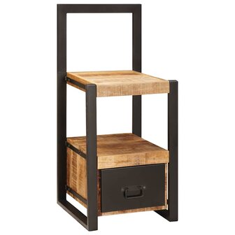 Kledinghouder met lade Bruin 40 x 40 x 90 cm Massief Mango Hout 4