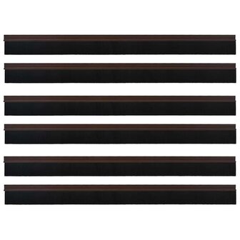 Zelfklevende Deurborstels 6 pcs Bruin 100 cm Aluminium Legering 5