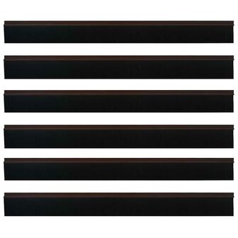 Zelfklevende Deurborstels 6 pcs Bruin 100 cm Aluminium Legering 5