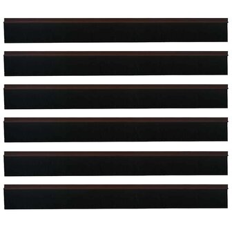 Zelfklevende Deurborstels 6 pcs Bruin 100 cm Aluminium Legering 5