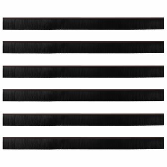 Zelfklevende Deurborstels 6 pcs Bruin 100 cm Aluminium Legering 2