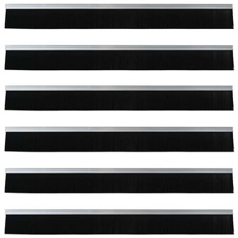 Zelfklevende Deurborstels 6 pcs Zilver 100 cm 5