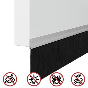 Zelfklevende Deurborstels 6 pcs Zilver 100 cm 8
