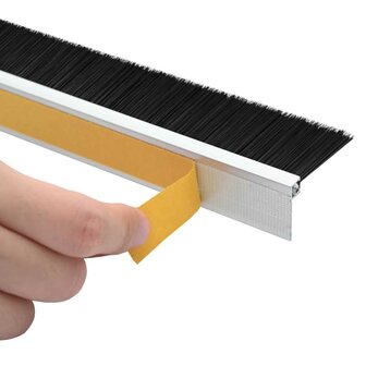 Zelfklevende Deurborstels 2 pcs Zilver 100 cm 8