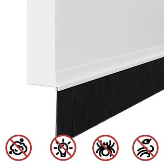 Zelfklevende Deurborstels 2 pcs Wit 100 cm Aluminium Legering 8