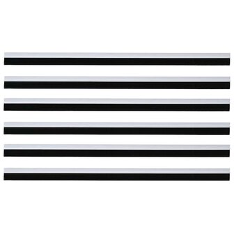 Zelfklevende Deurborstels 6 pcs Wit 100 cm Aluminium Legering 5