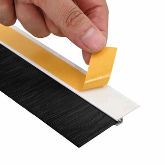 Zelfklevende Deurborstels 6 pcs Wit 100 cm Aluminium Legering 7