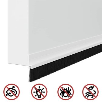 Zelfklevende Deurborstels 6 pcs Wit 100 cm Aluminium Legering 8