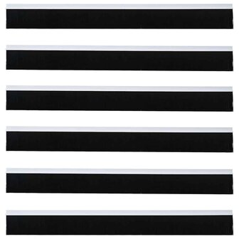Zelfklevende Deurborstels 6 pcs Wit 100 cm Aluminium Legering 5