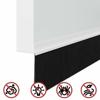 Zelfklevende Deurborstels 6 pcs Wit 100 cm Aluminium Legering 8