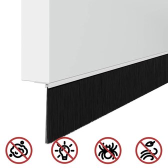 Zelfklevende Deurborstels 2 pcs Wit 100 cm Aluminium Legering 9