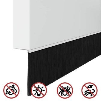 Zelfklevende Deurborstels 2 pcs Wit 100 cm Aluminium Legering 9