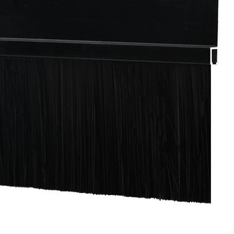 Zelfklevende Deurborstels 2 pcs Zwart 100 cm Aluminium Legering 6