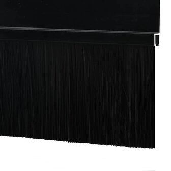 Zelfklevende Deurborstels 6 pcs Zwart 100 cm Aluminium Legering 6