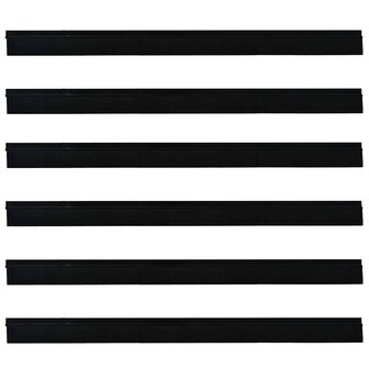 Zelfklevende Deurborstels 6 pcs Zwart 100 cm Aluminium Legering 5