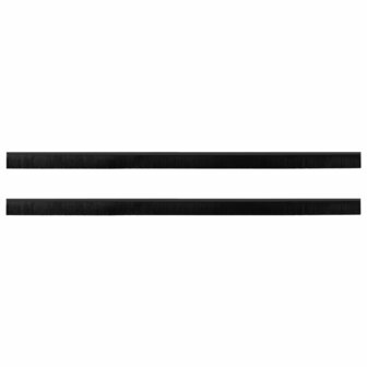 Zelfklevende Deurborstels 2 pcs Zwart 100 cm Aluminium Legering 2