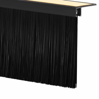 Zelfklevende Deurborstels 2 pcs Zwart 100 cm Aluminium Legering 7