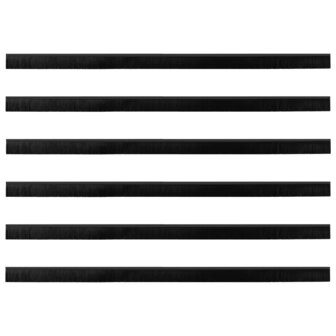 Zelfklevende Deurborstels 6 pcs Zwart 100 cm Aluminium Legering 2