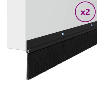 Deurborstel 2 pcs Zwart 100 cm 3