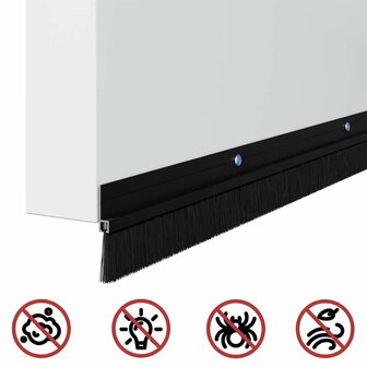 Deurborstel 6 pcs Zwart 100 cm 9
