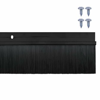 Deurborstel 6 pcs Zwart 100 cm 6