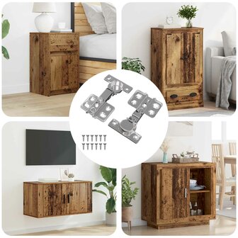 Scharnier 2 pcs Nikkel 85 x 52,5 x 9,5 mm IJzer 1