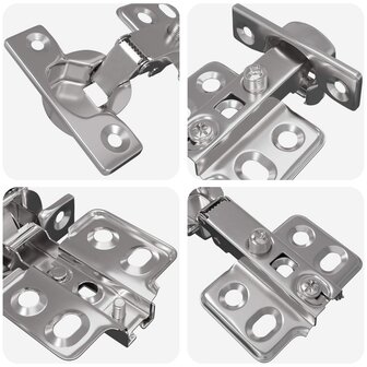 Scharnier 12 pcs Nikkel 85 x 52,5 x 9,5 mm IJzer 8