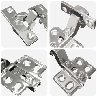 Scharnier 12 pcs Nikkel 85 x 52,5 x 9,5 mm IJzer 7