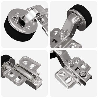 Scharnier 2 pcs Zilver 35 mm IJzer 7