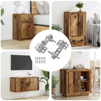 Scharnier 2 pcs Nikkel 139 x 64,1 x 10 mm IJzer 1