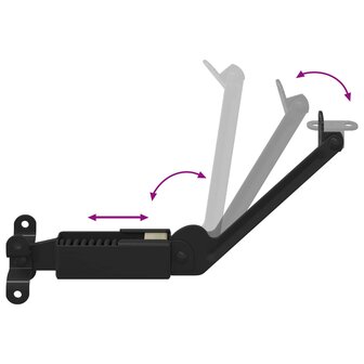Deksel ondersteunend scharnier 12 pcs Zwart 192 x 32 x 50 mm 7
