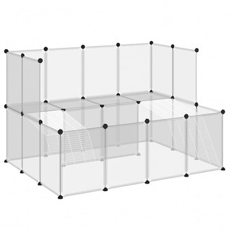 Dierenhok klein 143x107x93 cm polypropeen en staal transparant 2