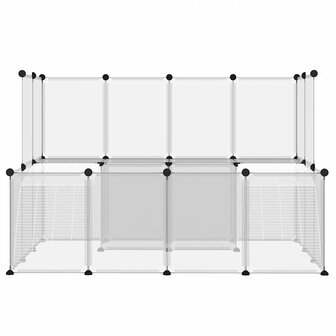 Dierenhok klein 143x107x93 cm polypropeen en staal transparant 3