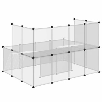 Dierenhok klein 143x107x93 cm polypropeen en staal transparant 5