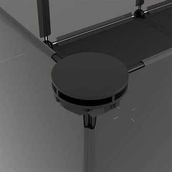 Dierenhok klein 144x74x46,5 cm polypropeen en staal zwart 7