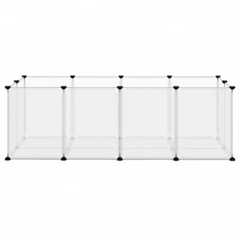 Dierenhok klein 144x74x46,5 cm polypropeen en staal transparant 3