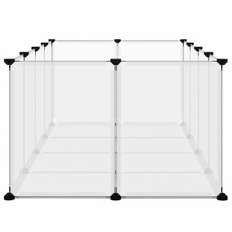 Dierenhok klein 144x74x46,5 cm polypropeen en staal transparant 4