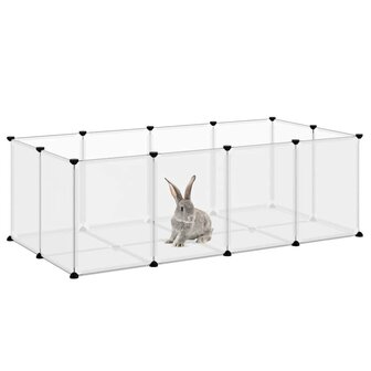 Dierenhok klein 144x74x46,5 cm polypropeen en staal transparant 6