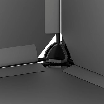 Dierenhok klein 142x74x93 cm polypropeen en staal zwart 7