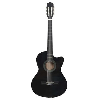Gitaar cutaway met equalizer 6 snaren western klassiek zwart 3
