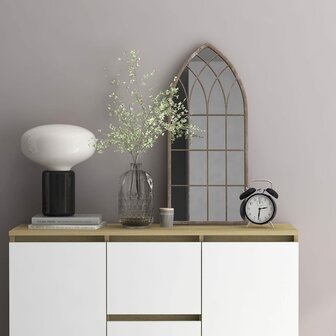 Spiegel 70x30 cm ijzer zandkleurig 1