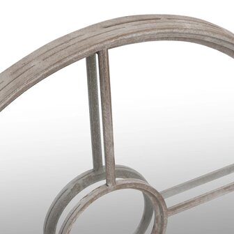 Spiegel rond 60x4 cm ijzer zandkleurig 5