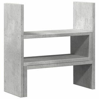 Bureau organiser 40x17x41 cm bewerkt hout betongrijs 2