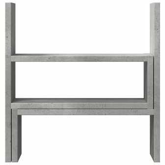 Bureau organiser 40x17x41 cm bewerkt hout betongrijs 4