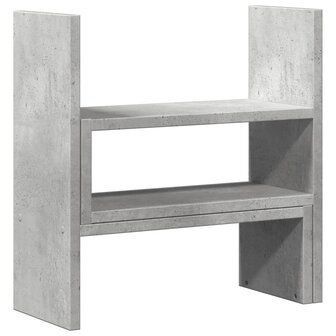 Bureau organiser 40x17x41 cm bewerkt hout betongrijs 6