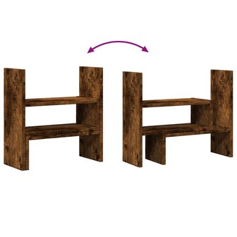 Bureau organiser 40x17x41 cm bewerkt hout gerookt eikenkleur 7