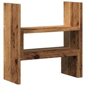 Bureau organiser 40x17x41 cm bewerkt hout oud houtkleurig 6