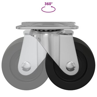 Zwenkwiel 12 pcs Zilver 60 x 60 x 50 mm IJs en nylon 9