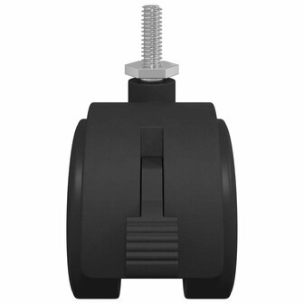 Zwenkwiel 12 pcs Zwart en Zilver 40,1 x 40,1 x 37,8 mm Ijzer en PP 4